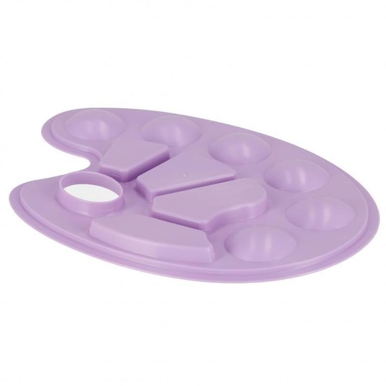 Starpak, paleta do farb, owalna, pastelowa fioletowa