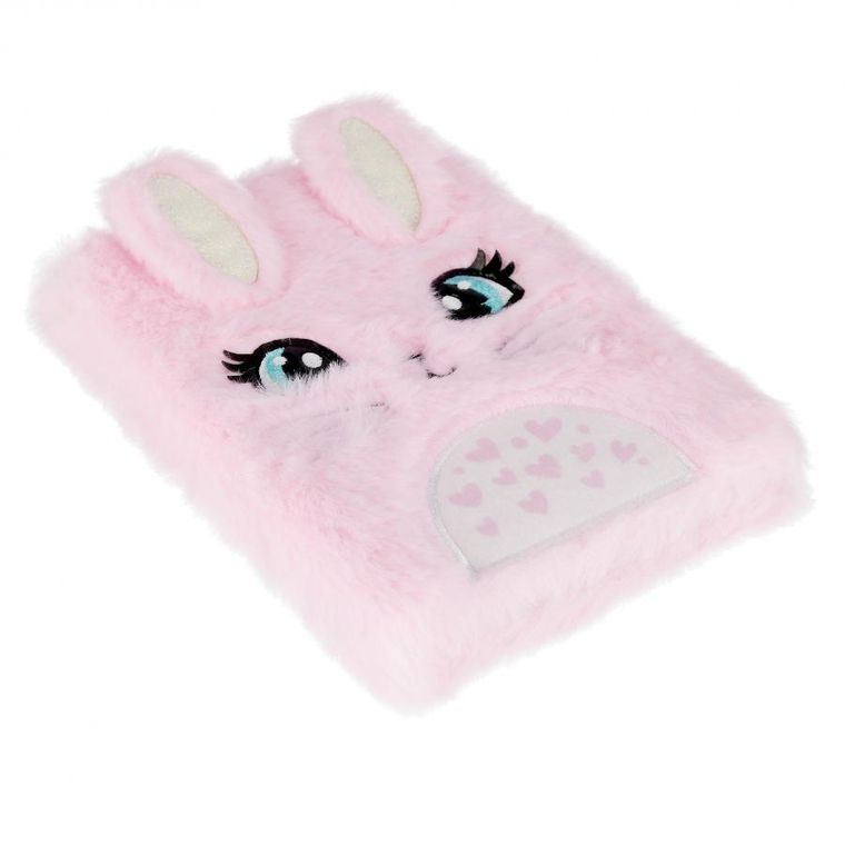 Starpak, pamiętnik na kłódkę z długopisem, pluszowy, królik