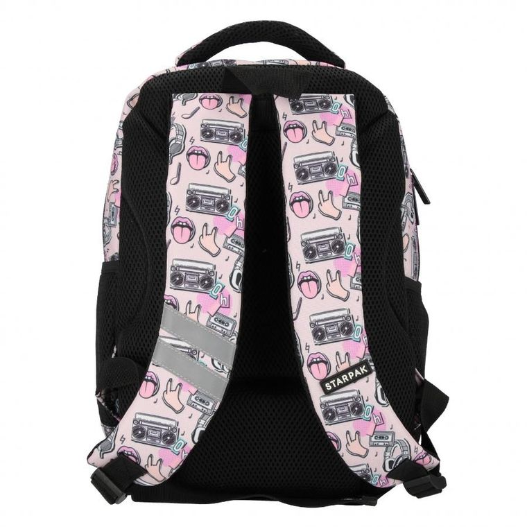 Starpak, plecak szkolny, 1-komorowy, Pink Music