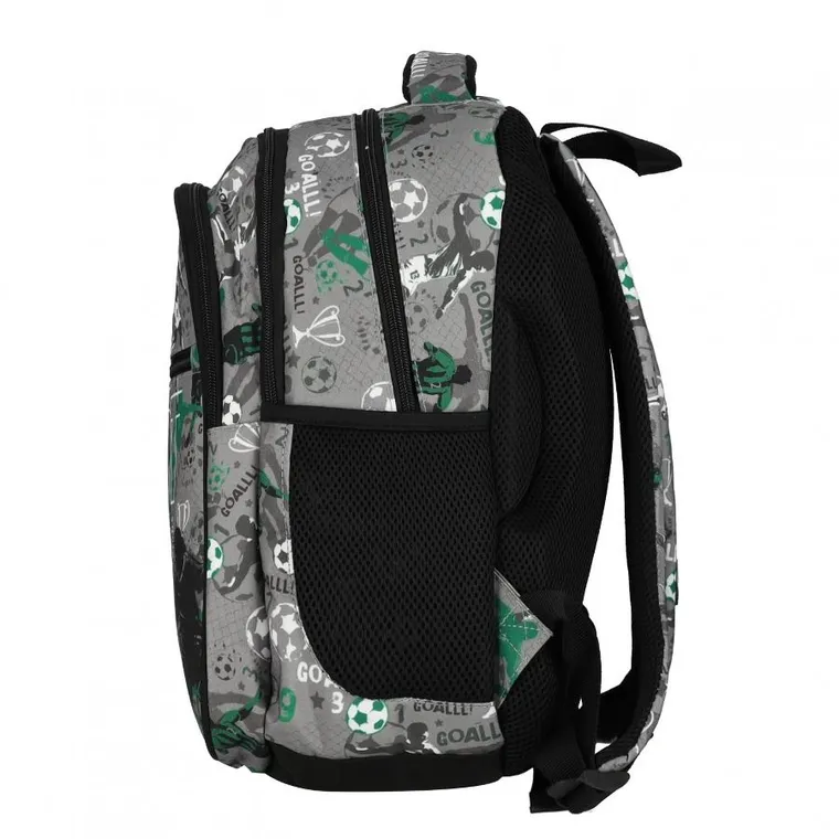 Starpak, plecak szkolny, 2-komorowy, Football Grey Green