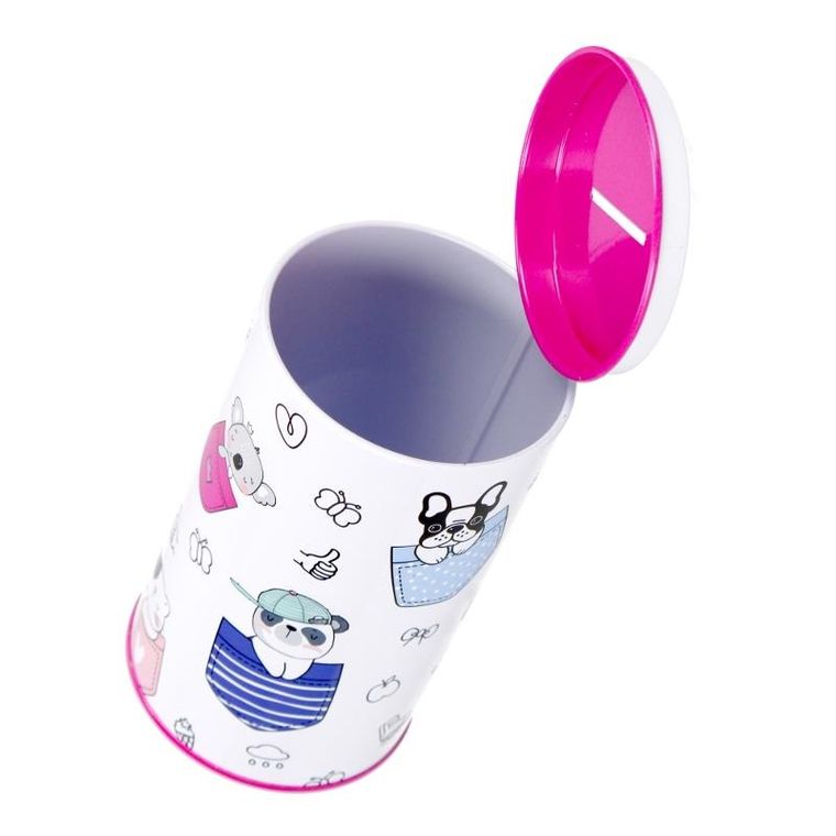 Starpak, skarbonka metalowa, okrągła, minisy