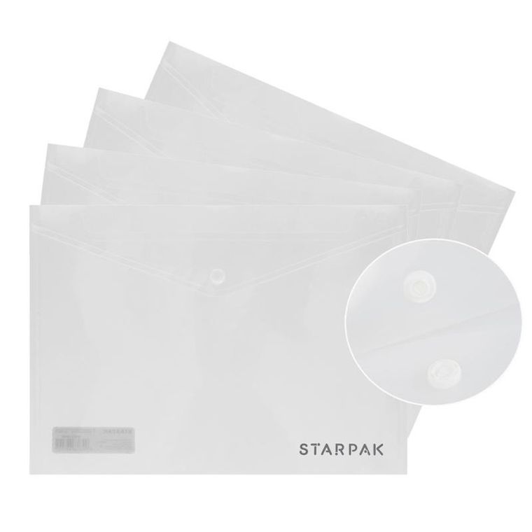 Starpak, teczka kopertowa A5, na zatrzask, przezroczysta, 1 szt.