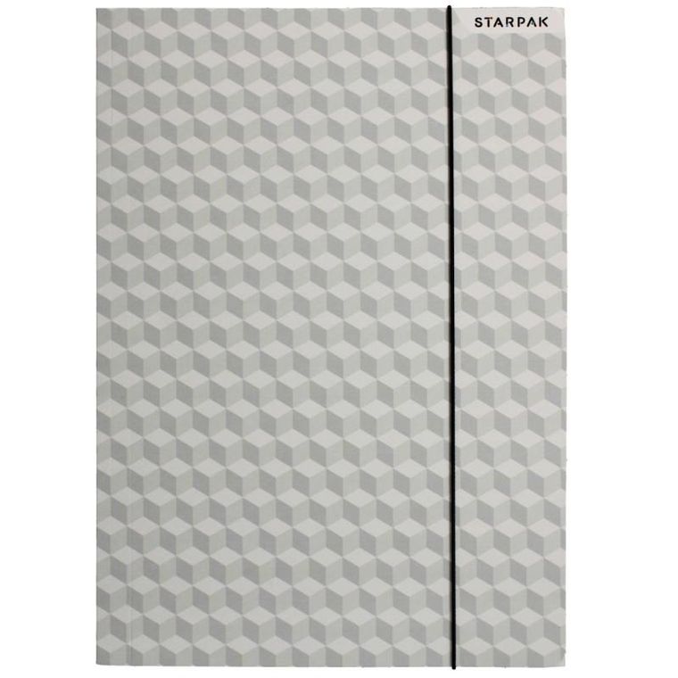 Starpak, teczka z gumką A4, cube, 1 szt.