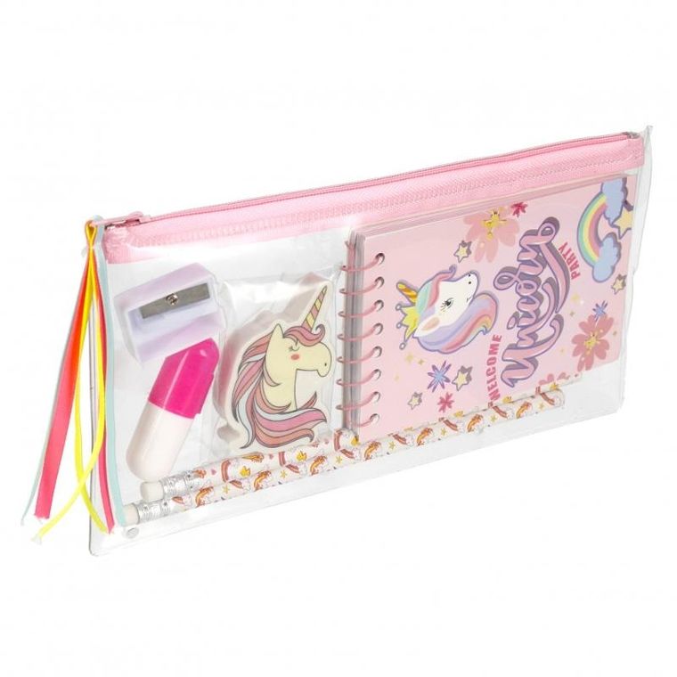 Starpak, zestaw artykułów szkolnych w saszetce, Unicorn