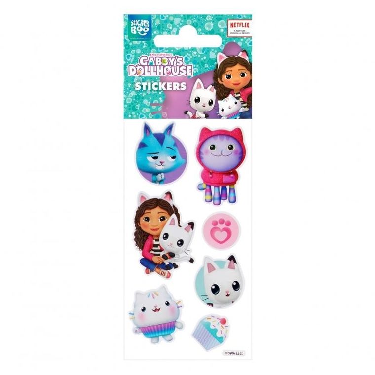 Sticker Boo, Koci Domek Gabi, naklejki, 6-18 cm