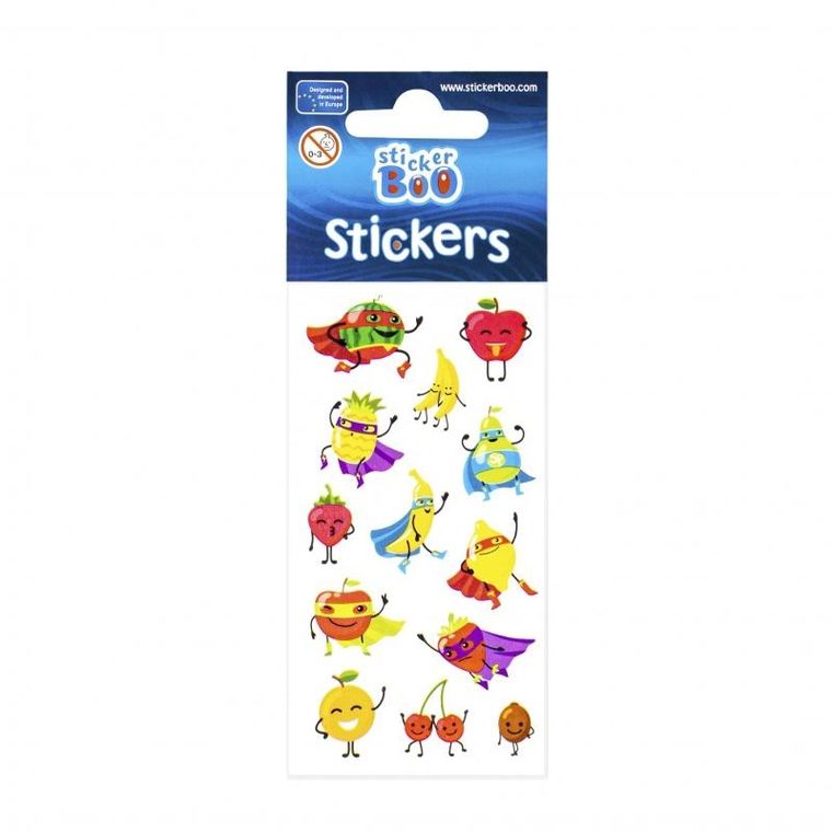 StickerBoo, Owoce, zestaw naklejek, 6-18 cm