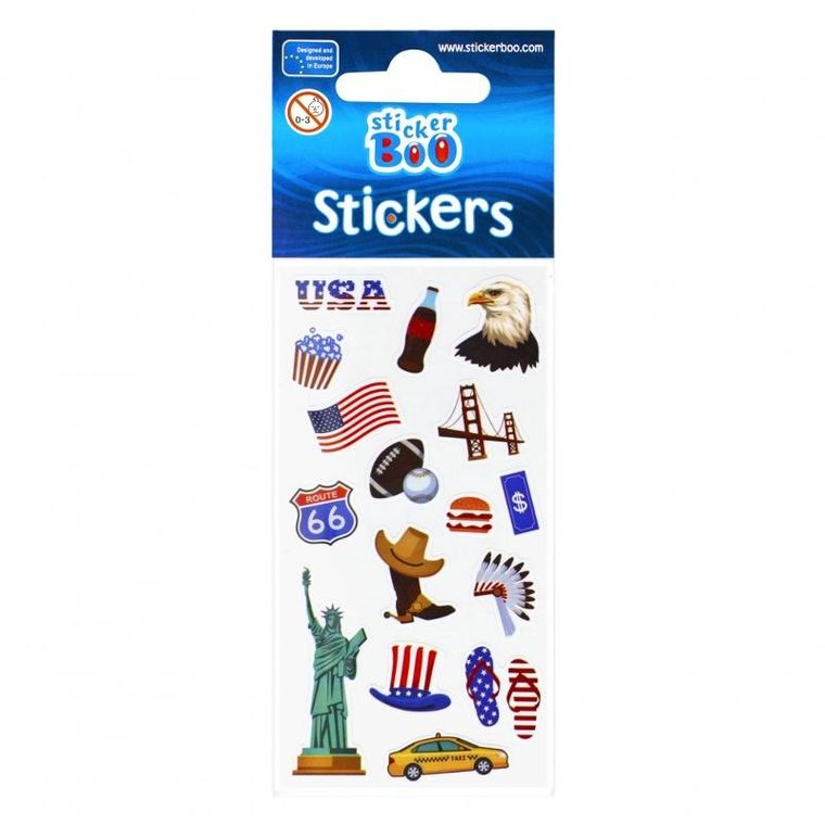 StickerBoo, World Travel, naklejki, 7-18 cm, 1 zestaw