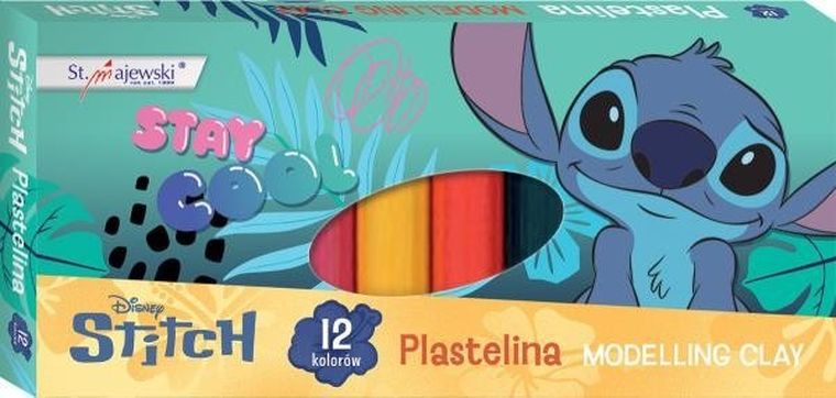 St.Majewski, Lilo i Stitch, plastelina szkolna, 12 kolorów