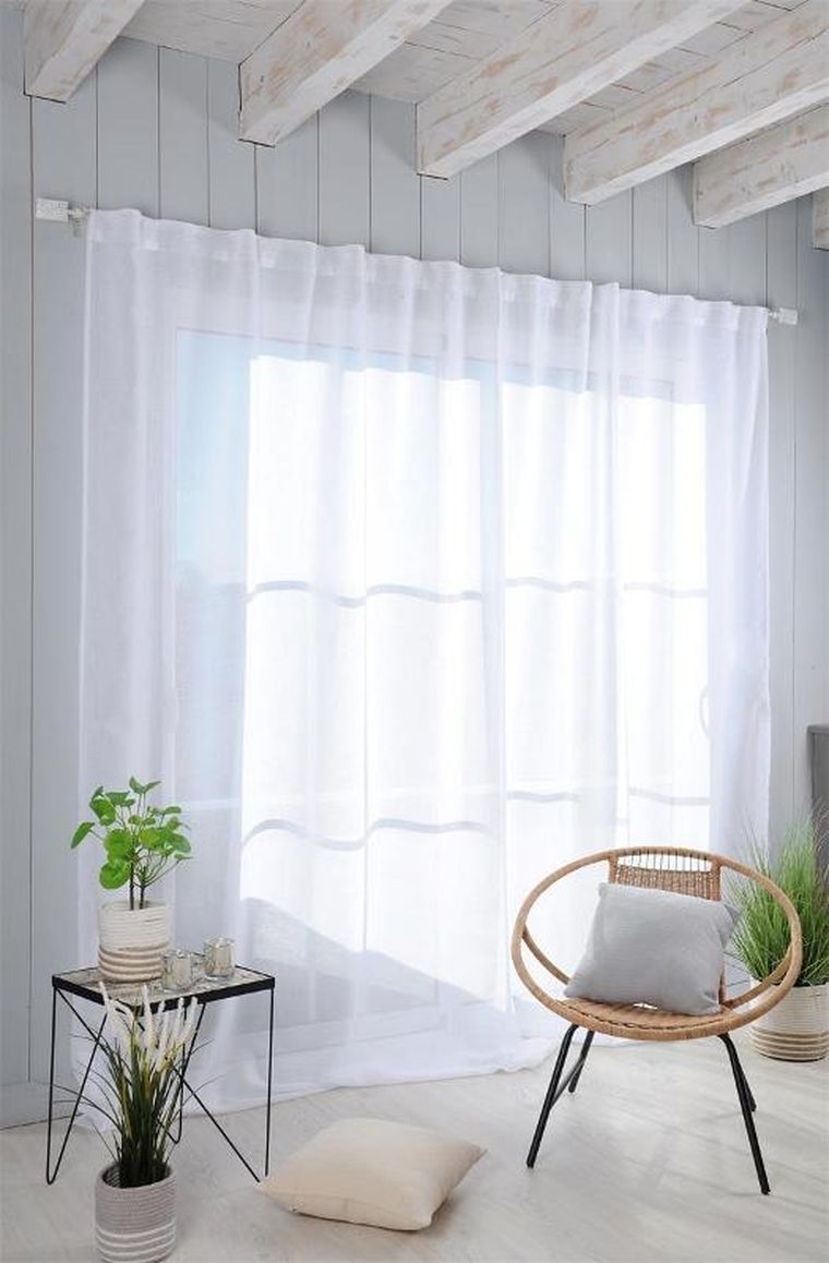 Stof, firana Madrid, biała, 290-280 cm