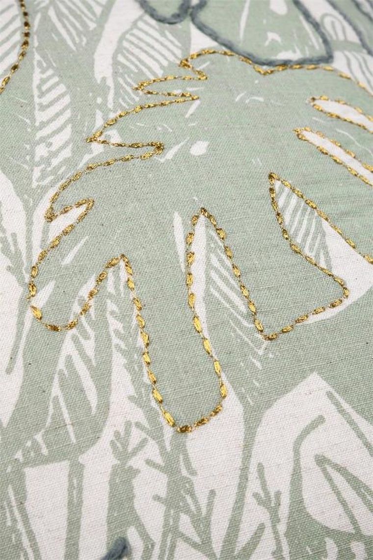 Stof, poduszka dekoracyjna, Botanys, z frędzlami, 40-40 cm