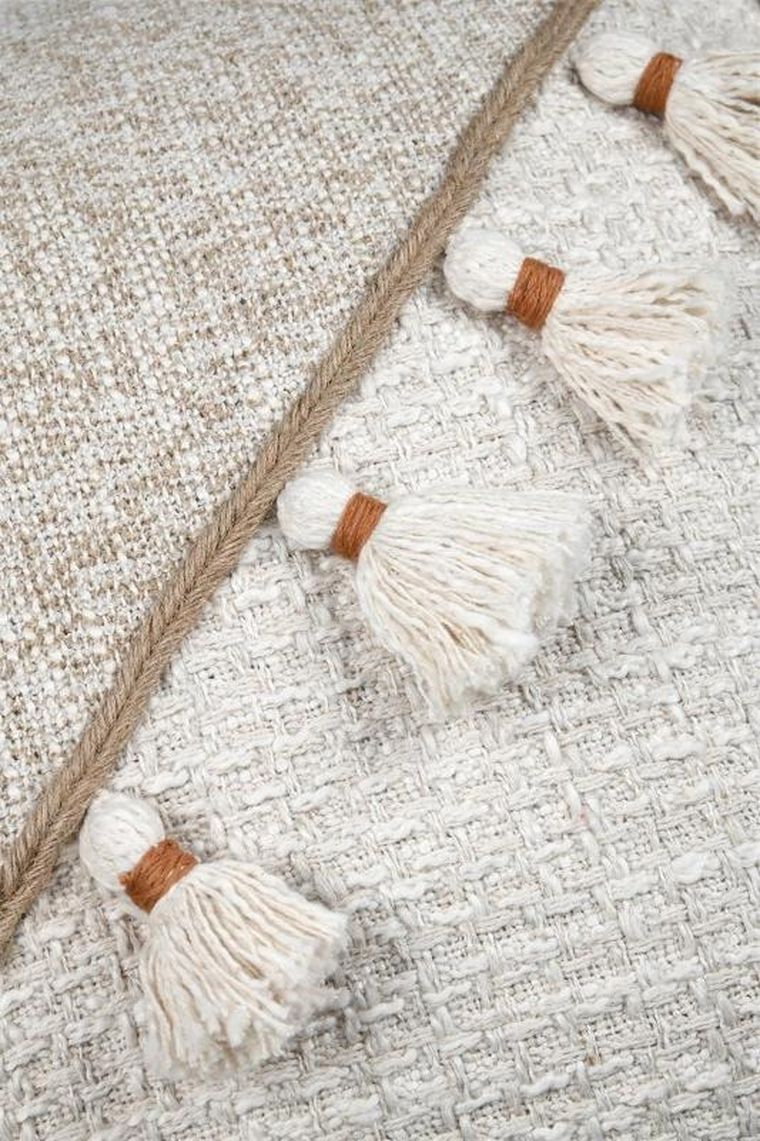 Stof, poduszka dekoracyjna, Ziana, boho z frędzlami, 45-45 cm