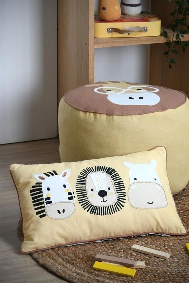 Stof, pufa dla dziecka, Coquin zebra, 40 cm