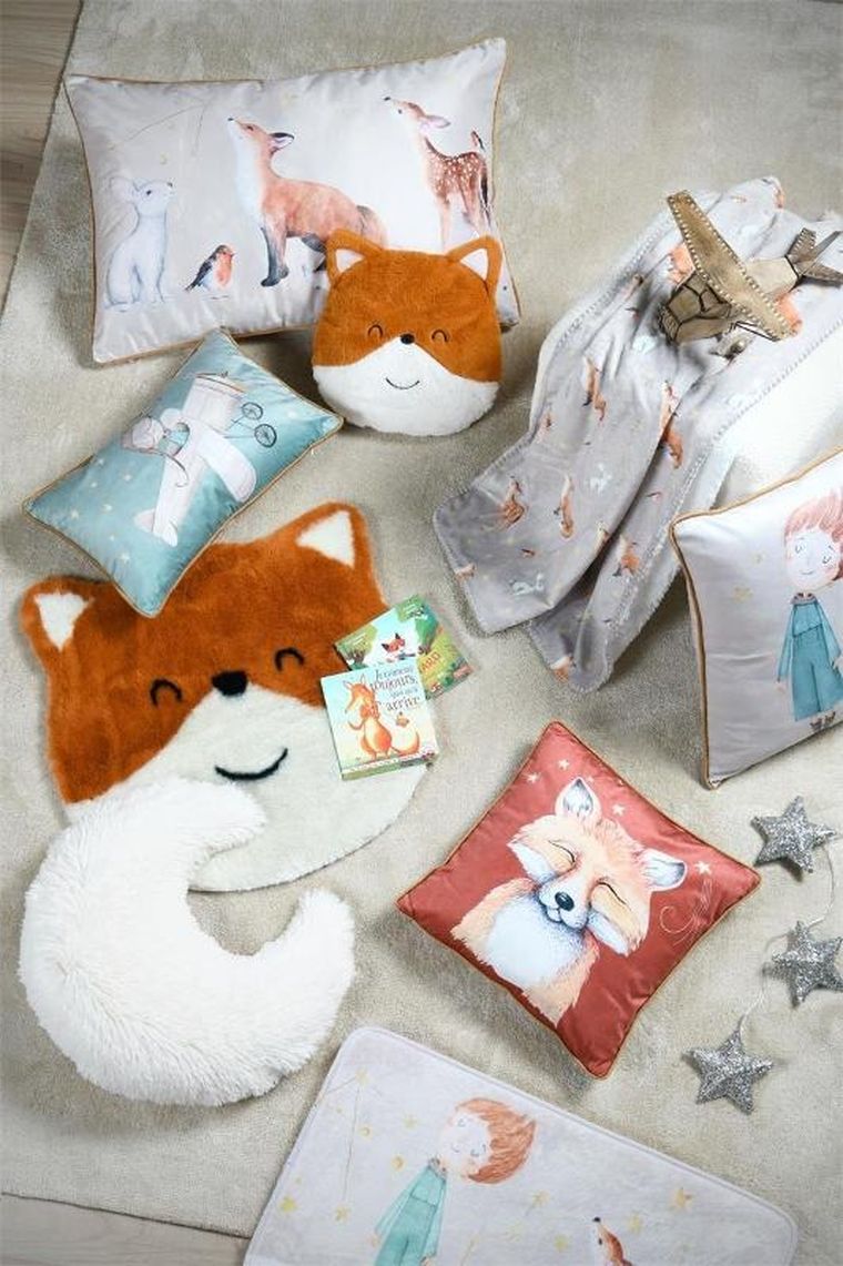 Stof, Roux, dywan do pokoju dziecięcego, lisek, 63-63 cm