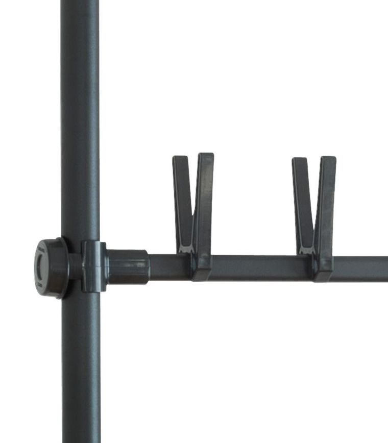 Stojak na buty teleskopowy, Herkules, czarny, wysokość 165-300 cm