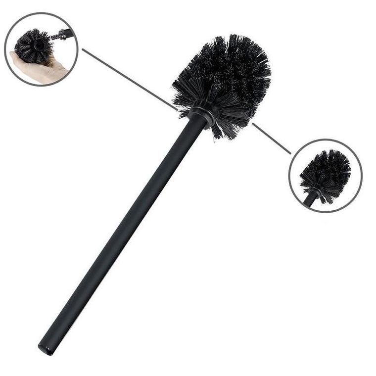 Stojak na papier i szczotkę toaletową, Rivalta, czarny