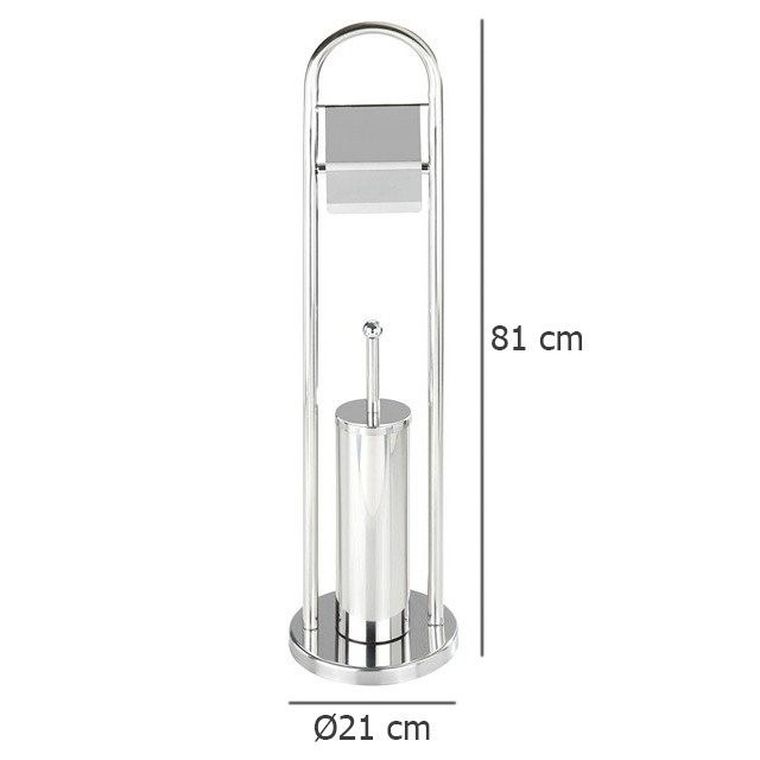 Stojak na papier toaletowy i szczotkę do WC, Vasto, 2w1