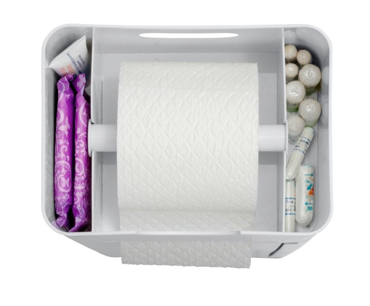 Stojak na papier toaletowy i szczotkę, Imon 6w1, biały