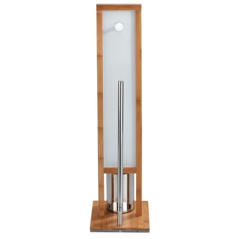 Stojak na papier toaletowy i szczotkę wc, Rivalta, 3w1, bambus