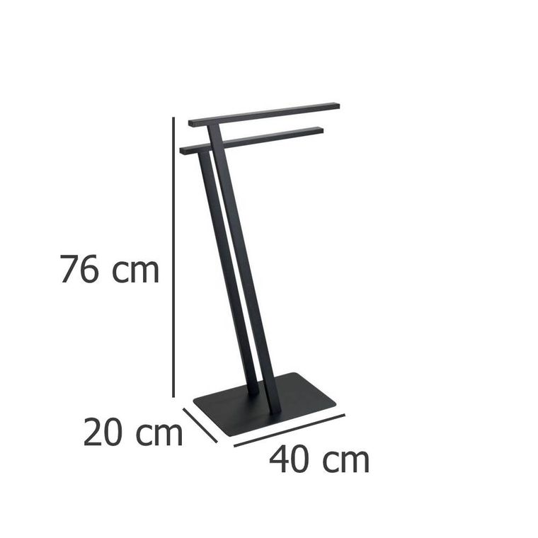 Stojak na ręczniki stojący lirio, czarny