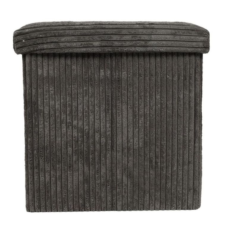 Storage Solutions, pufa ze schowkiem sztruksowa, Tobo, 38-38-38 cm