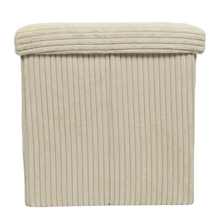 Storage Solutions, pufa ze schowkiem sztruksowa, Tobo, 38-38-38 cm