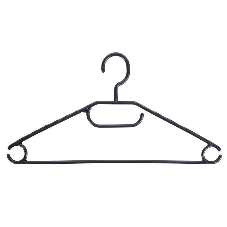 Storage Solutions, wieszaki na ubrania, czarne obrotowe, 10 szt.