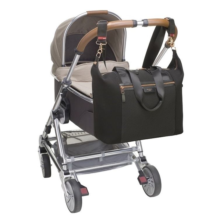 Storksak, Stevie Luxe, torba dla mamy, czarna