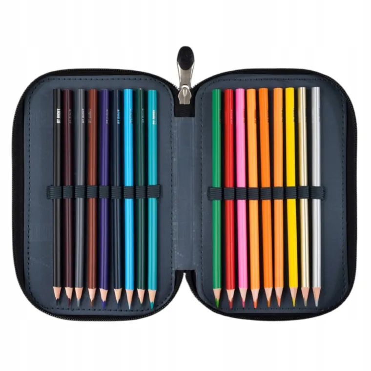 St.Right, piórnik rozkładany, potrójny z wyposażeniem, Neon Pad