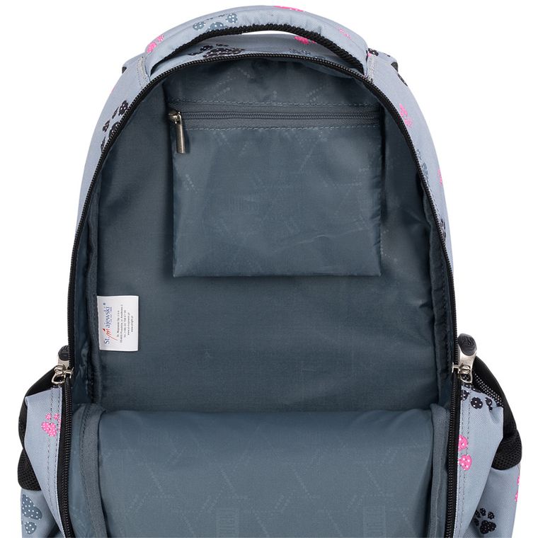 St.Right, plecak szkolny, 3-komorowy, Paws