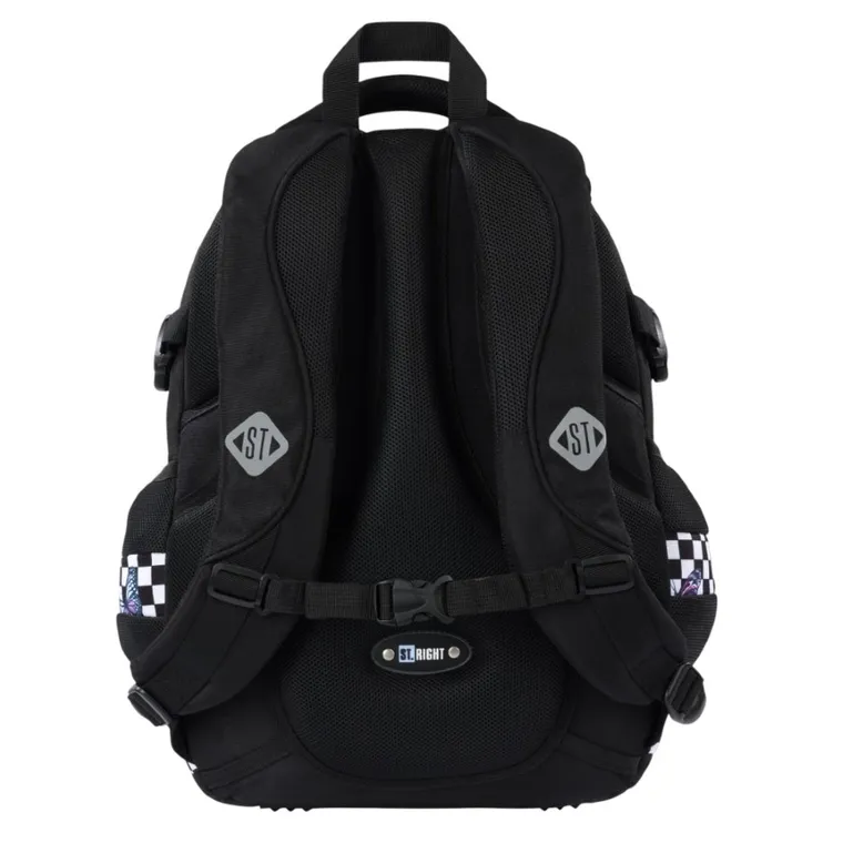 St.Right, plecak szkolny, 4-komorowy, Chessboard Butterflies