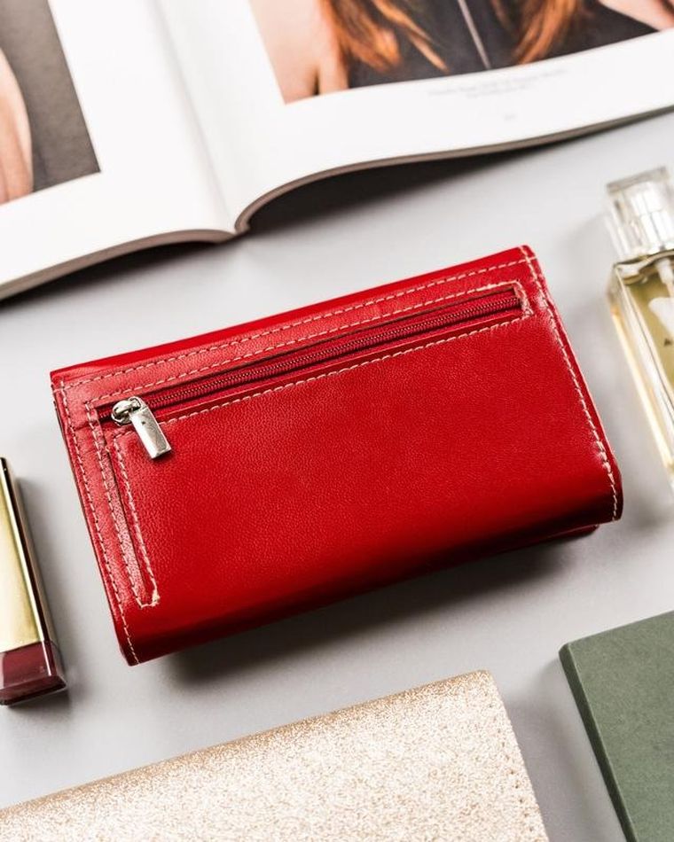 Stylowy portfel z kolorowej skóry naturalnej, Rovicky