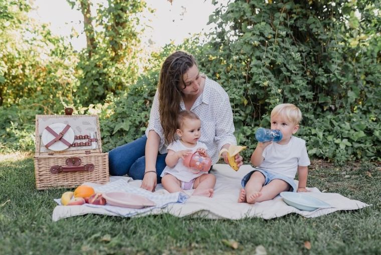 Suavinex, Forest, kubek treningowy, niebieski, 360°, 340 ml, 12m+