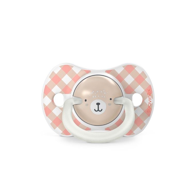 Suavinex, SX Pro, Wild & Free, smoczek fizjologiczny, różowy, świecący, 6-18 m, 2 szt.