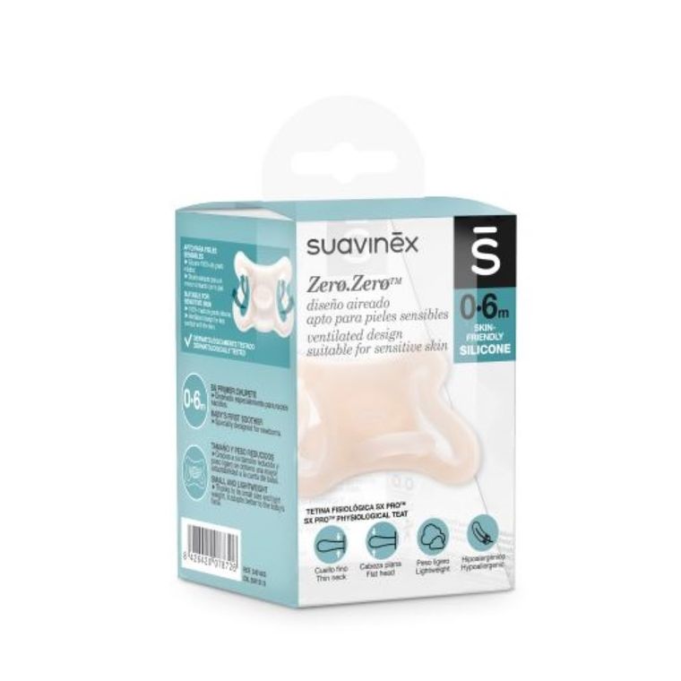 Suavinex, SX Pro, Zero Zero, smoczek fizjologiczny, silikonowy, 0-6 m