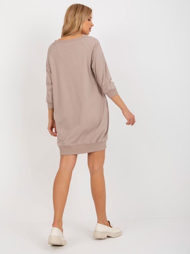 Sukienka damska, beżowa, Basic Feel Good