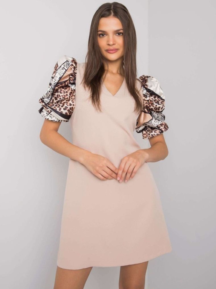 Sukienka damska, beżowa, Factory Price