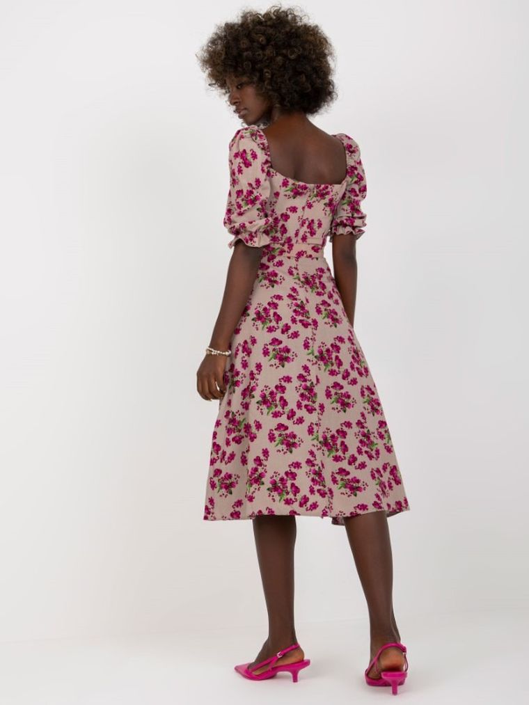 Sukienka damska, beżowa, Lakerta