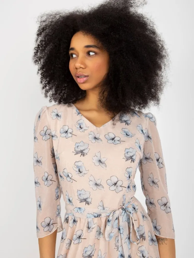 Sukienka damska, beżowa, Lakerta