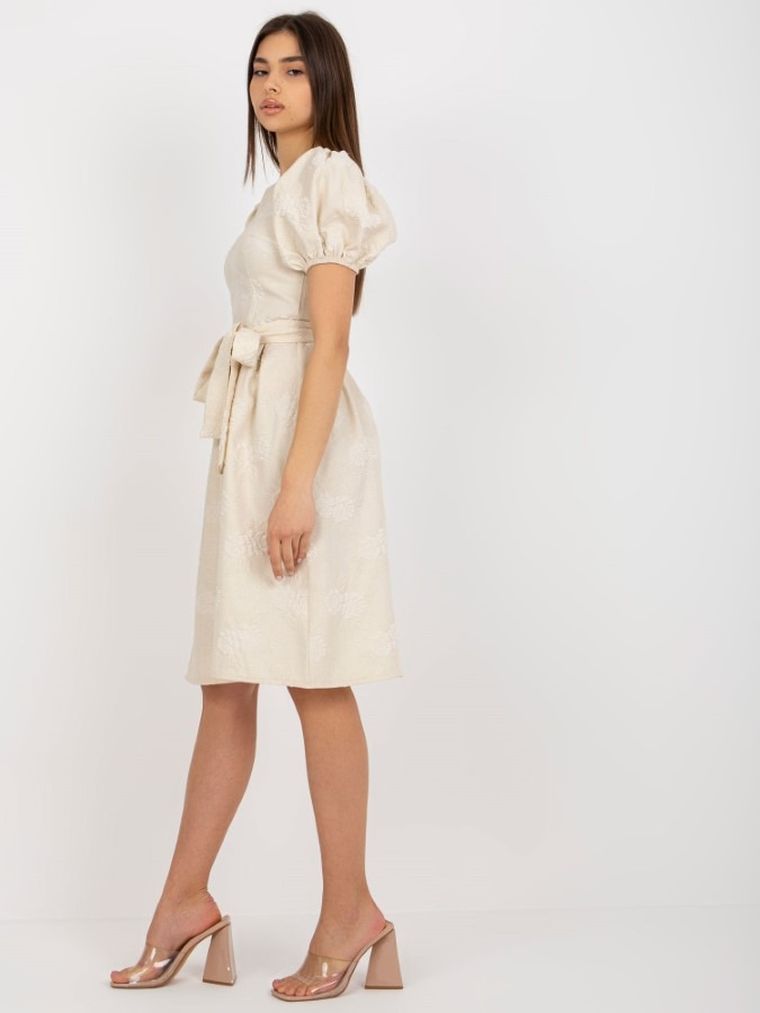 Sukienka damska, beżowa, Lakerta