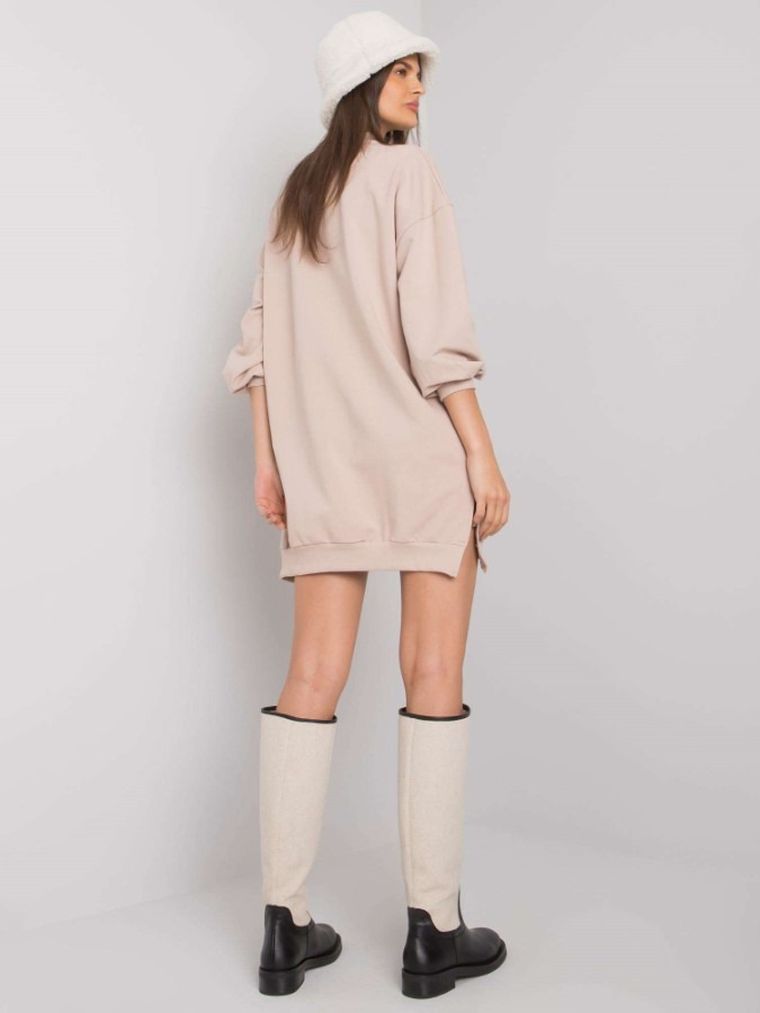 Sukienka damska, beżowa, Rue Paris