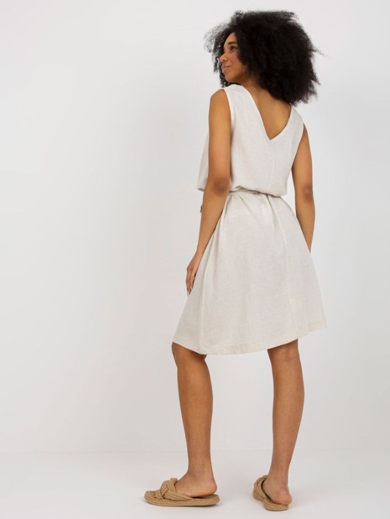 Sukienka damska, beżowa, Rue Paris