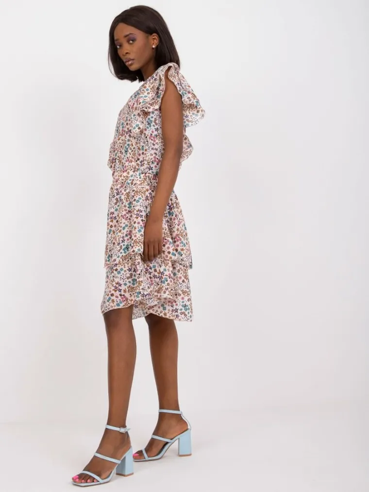 Sukienka damska, beżowa, Zuluna