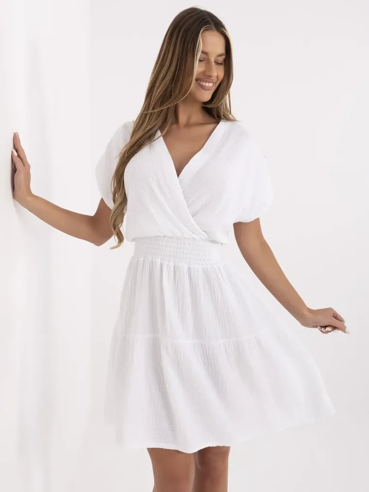 Sukienka damska, biała, Italy Moda