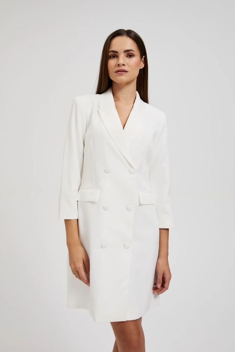 Sukienka damska, biała, Moodo