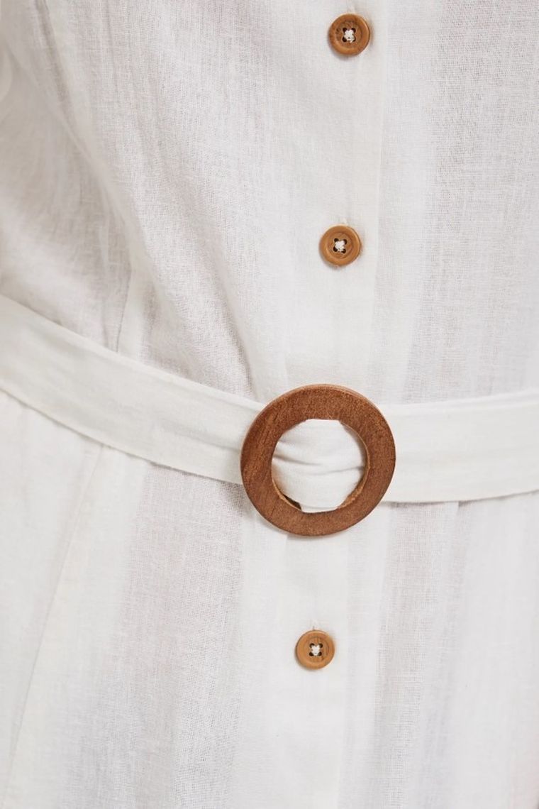 Sukienka damska, biała, Moodo