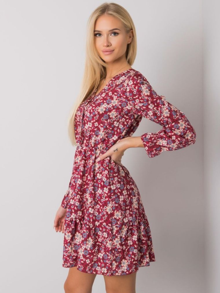 Sukienka damska, bordowa, Och Bella