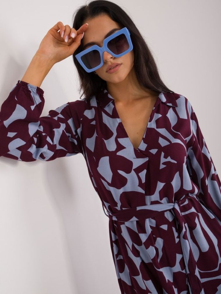 Sukienka damska, bordowa, Sublevel