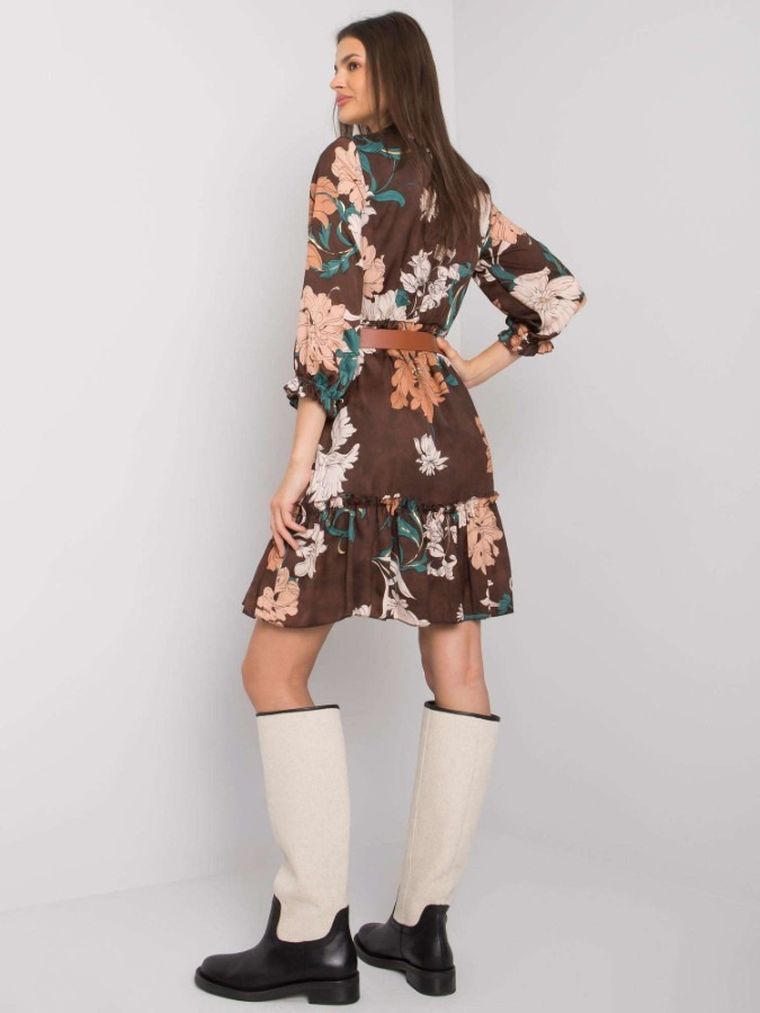 Sukienka damska, brązowa, Factory Price