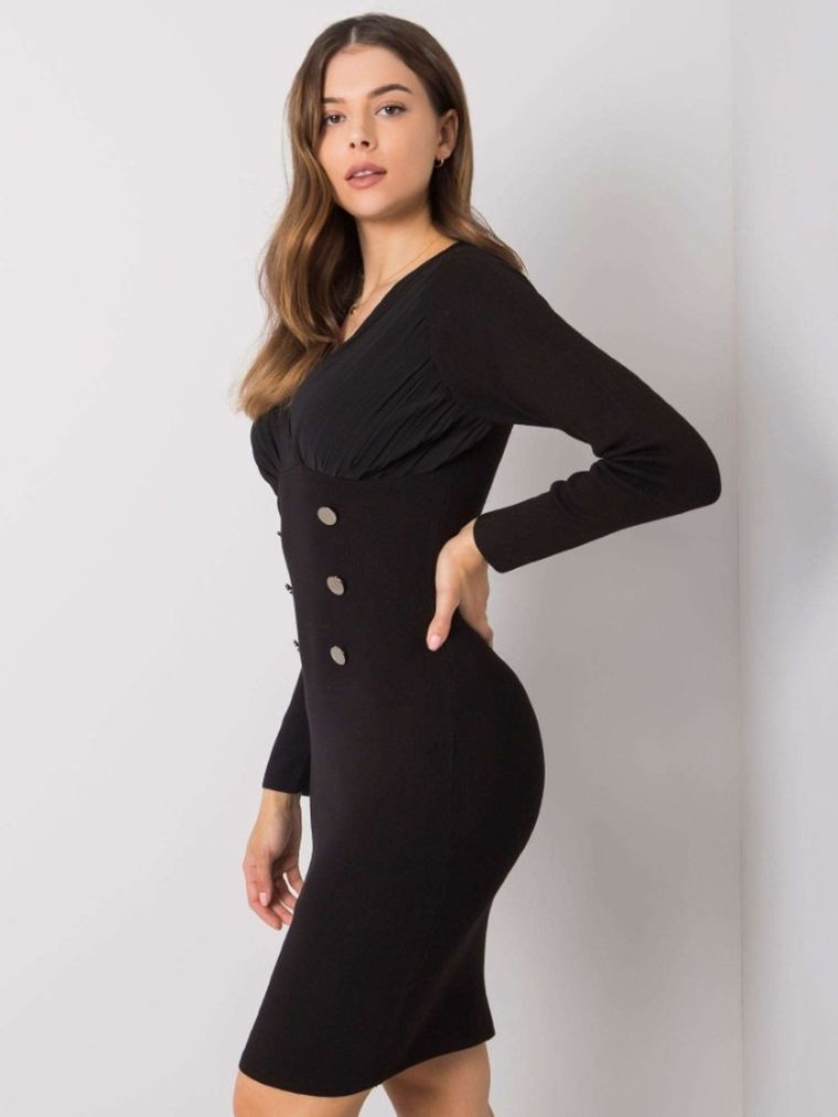 Sukienka damska, czarna, Jean Louis Francoise