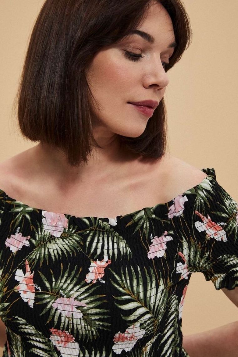 Sukienka damska, czarna, Moodo